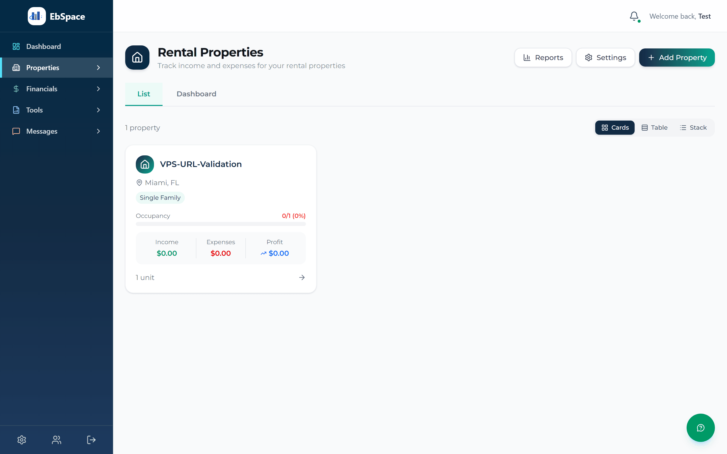 Rental properties module